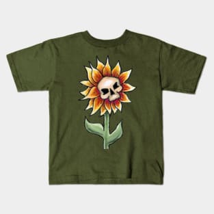 Skull Flower Kids T-Shirt